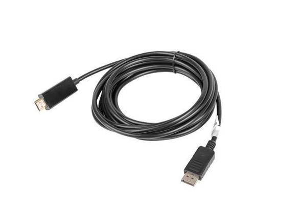 Kabel adapter Lanberg CA-DPHD-10CC-0050-BK DisplayPort (M) -> HDMI 5m (M) czarny