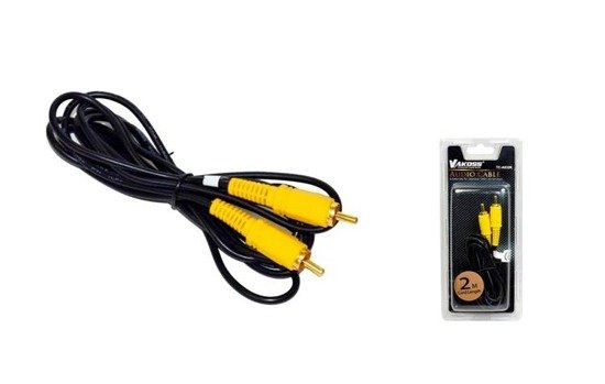 Kabel audio (CINCH) VAKOSS TC-A832K RCA M/M 2m czarny