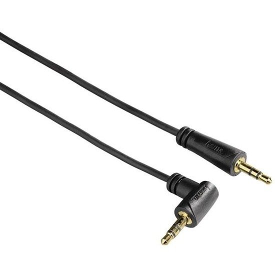 Kabel audio Hama jack 3,5mm - jack 3,5mm kątowy 0,5m