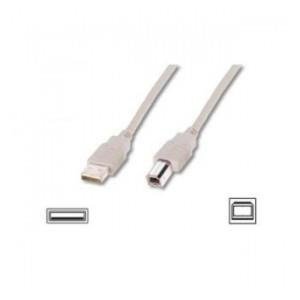 Kabel drukarkowy USB Assmann 2.0 A/M - USB B /M, 1,8m Beżowy