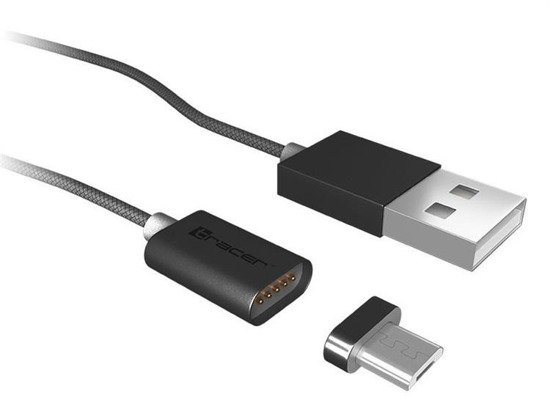 Kabel magnetyczny Tracer USB 2.0 AM - micro 1m czarny
