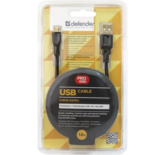Kabel micro USB Defender AM-micro BM 1.8m PRO