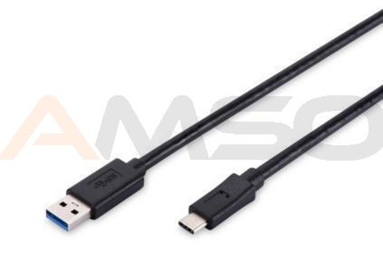 Kabel połączeniowy Assmann, USB 3.0 SuperSpeed Typ USB A/USB C M/M czarny 1m