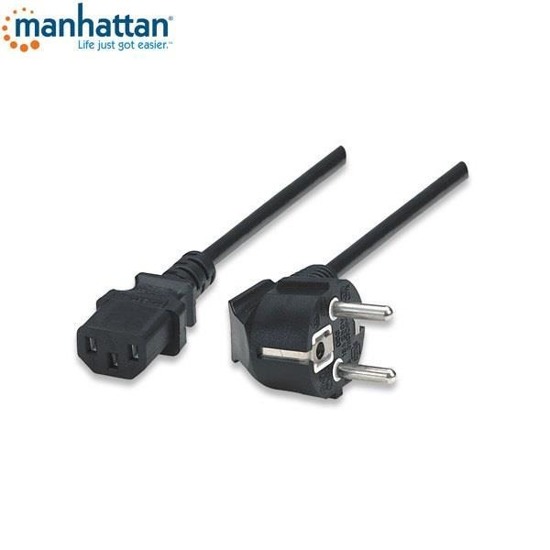 Kabel zasilający Manhattan PC 1,8m, czarny ICOC