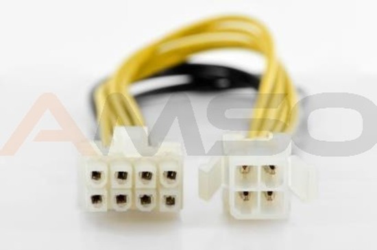 Kabel zasilający wewnętrzny Assmann EPS 8-pin (M) -> P4 4-pin (F) 0,3m