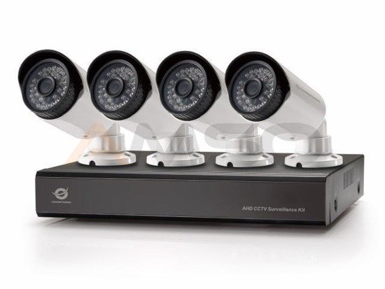 Kamera CCTV 1/4" CMOS 720P zestaw 4 kamer + Rejestrator 4 Kanałowy + HDD 1TB CONCEPTRONIC