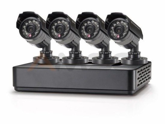 Kamera CCTV 1/4" CMOS CCD 700TVL zestaw 4 kamer + Rejestrator 4 Kanałowy CONCEPTRONIC