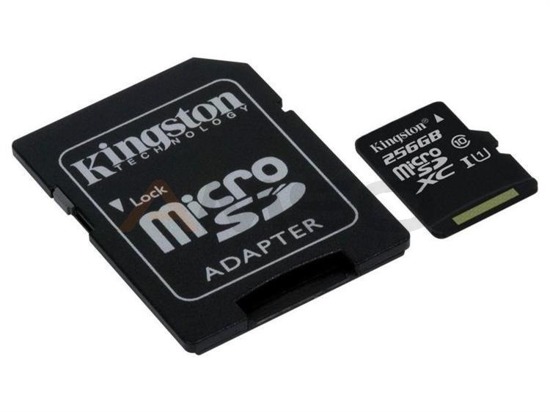 Karta pamięci Kingston microSDXC 256GB Class 10 Gen2 + adapter SD