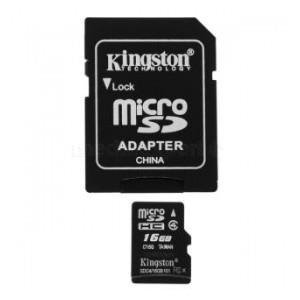 Karta pamięci MicroSDHC Kingston 8GB + adapter Class4