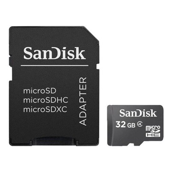 Karta pamięci MicroSDHC SanDisk 32GB Class 4 + adapter