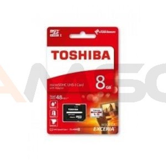 Karta pamięci MicroSDHC TOSHIBA 8GB Class10 UHS I + adapter