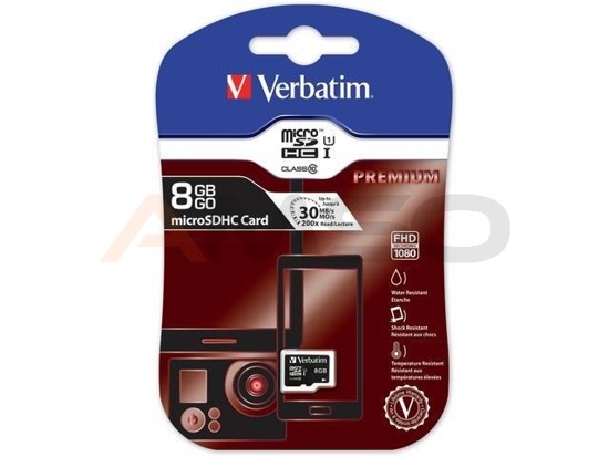 Karta pamięci MicroSDHC Verbatim 8GB Class 10
