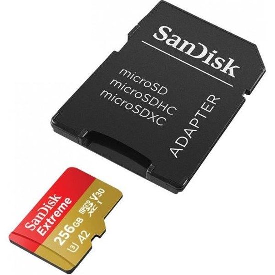 Karta pamięci MicroSDXC SanDisk EXTREME 256GB 160/90 MB/s A2 Class 10 V30 UHS-I U3 + adapter