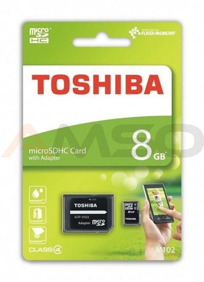 Karta pamięci Toshiba M102 microSDHC 8GB class 4 High Speed + adapter SD
