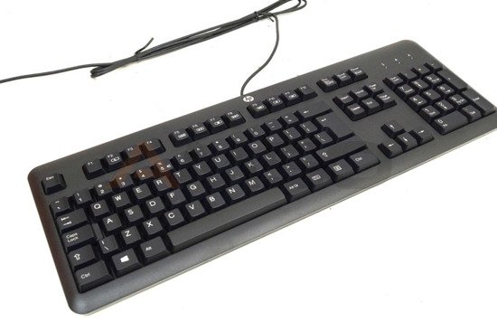 Klawiatura Biurowa HP KU-1156 USB QWERTY Estetyczna Czarna (bez nóżek)