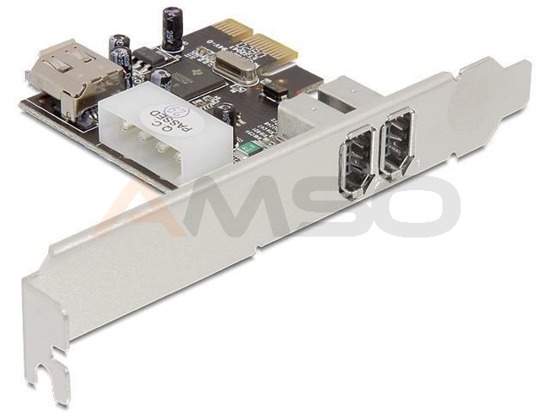 Kontroler FireWire Delock PCIe 2x FireWire zewnętrzny 1x wewnętrzny 1394a 6-pin