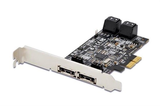 Kontroler SATA-III Digitus PCIe, 4x SATA, 2x eSATA, Chipset 88SE9230