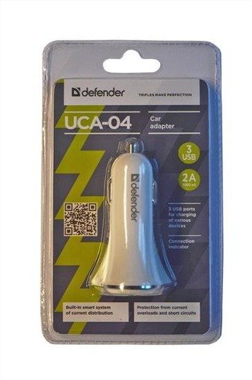 Ładowarka samochodowa Defender UCA-04 USBx3 6A