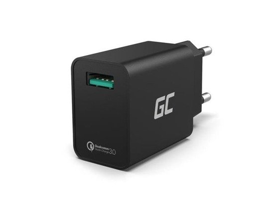 Ładowarka sieciowa Green Cell CHAR06 USB Quick Charge 3.0 czarna