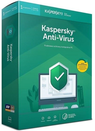 Licencja BOX Kaspersky Anti-Virus 2019 Polish Edition 1-Desktop 1 year + METAL POSTER