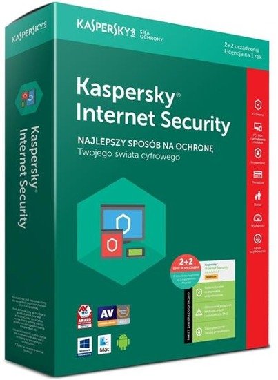 Licencja BOX Kaspersky Internet Security - multi-device 2 stanowiska 1 rok plus PROMO 2 Android
