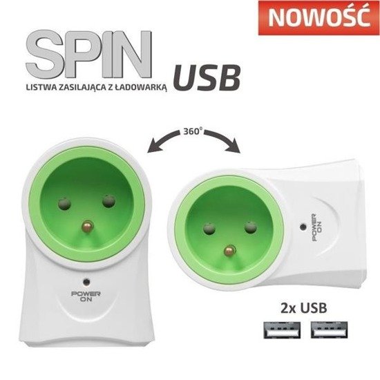 Listwa zasilająca Ever SPIN USB
