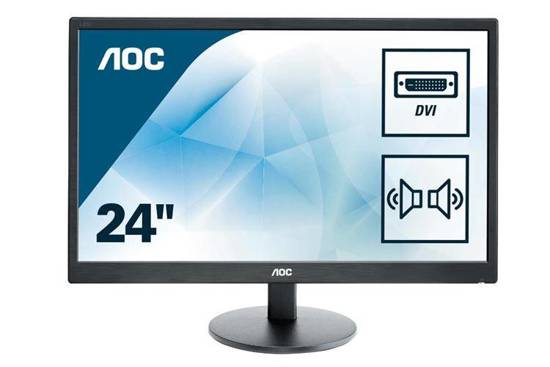 Monitor AOC E2470SWDA (23,6"; TN; FullHD 1920x1080; VGA; kolor czarny)