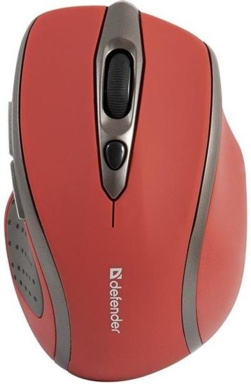 Mysz bezprzewodowa Defender SAFARI MM-675 optyczna 1600dpi czerwono-grafitowa