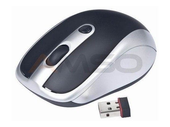 Mysz bezprzewodowa Gembird MUSW-002 optyczna radiowa 3-button USB srebrno-czarna