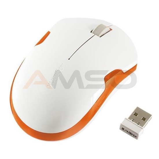 Mysz bezprzewodowa LogiLink ID0131 optyczna 2,4 GHz 1200 dpi biało-pomarańczowa