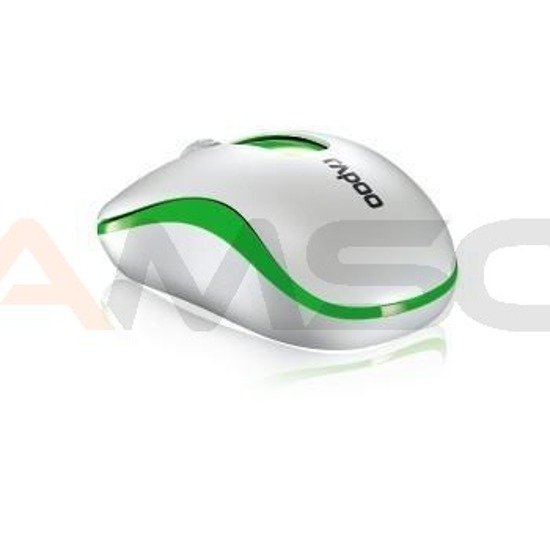 Mysz bezprzewodowa Rapoo M10 optyczna 2,4G biało-zielona