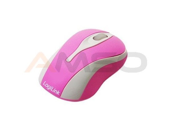 Mysz optyczna USB LogiLink ID0021, różowa