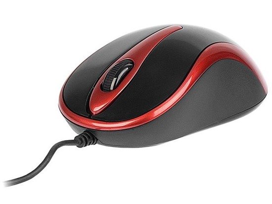 Mysz przewodowa A4Tech N-350-2 V-Track USB czarno-czerwona - USZ OPAK