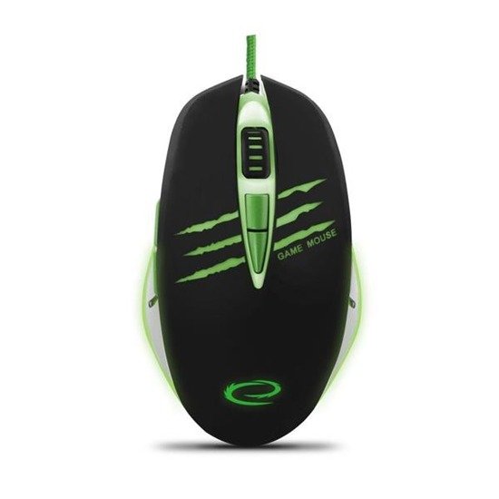 Mysz przewodowa Esperanza MX301 Rez optyczna Gaming 7D USB czarno-zielona