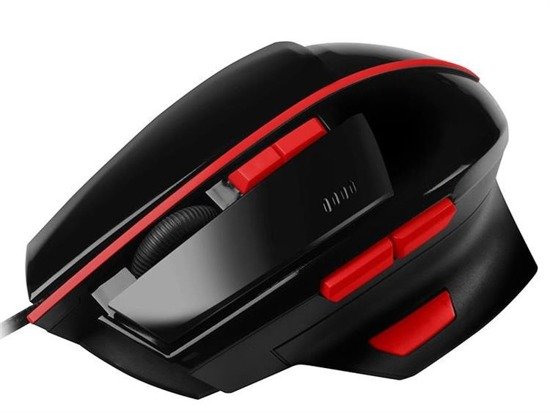 Mysz przewodowa TRACER Battle Heroes Hover optyczna Gaming czarno-czerwona
