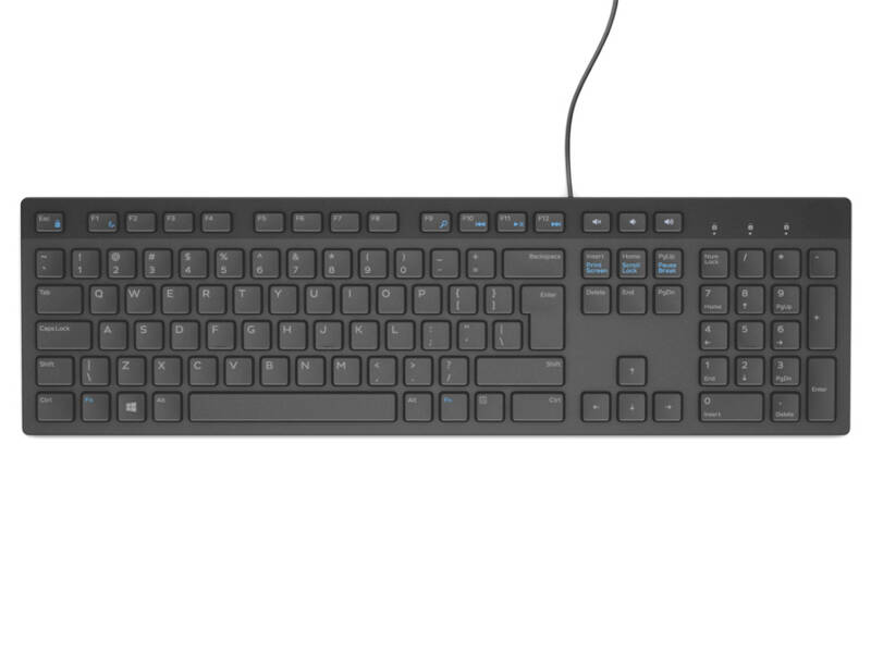 NOWA Klawiatura Biurowa Dell KB216 QuietKey Czarna +naklejki