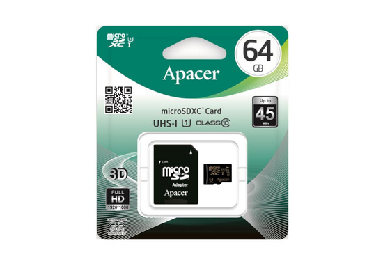 Nowa Karta Pamięci Apacer Secure Digital Card microSDXC 64GB