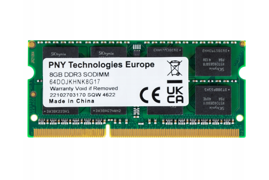 Nowa Pamięć RAM 8GB DDR3L 1600MHz PC3L-12800S SODIMM 1.35V PNY