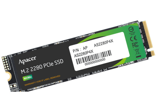 Nowy Dysk SSD Apacer 512GB AS2280P4X M.2 PCIe NVMe (2100/1500 MB/s) 3D NAND AP512GAS2280P4X-1