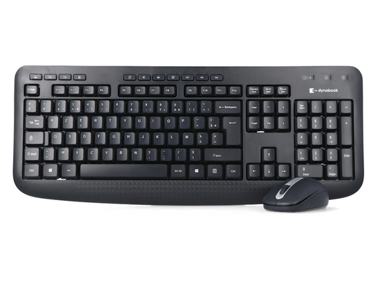 Nowy Zestaw Bezprzewodowy Dynabook Keyboard & Silent Mouse KL50M - FR PA5350E-1EFR Klawiatura + Mysz + Naklejki 