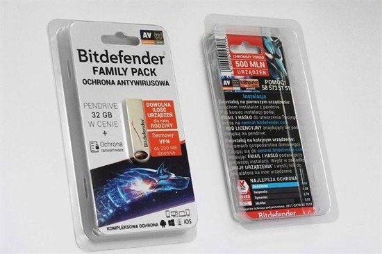 Oprogramowanie Bitdefender Family Pack 12 m-cy + Pendrive 32 GB w cenie