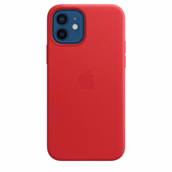 Oryginalne etui skórzane Apple iPhone 12 / 12 Pro Scarlet