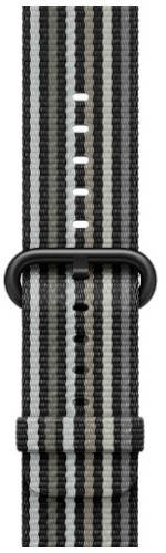 Oryginalny Pasek Apple Watch Woven Nylon Black Stripe 42mm w zaplombowanym opakowaniu