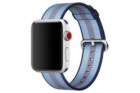 Oryginalny Pasek Apple Watch Woven Nylon Midnight Blue Stripe 42mm w zaplombowanym opakowaniu
