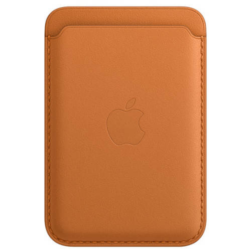 Oryginalny Portfel Apple iPhone Leather Wallet Golden Brown z MagSafe