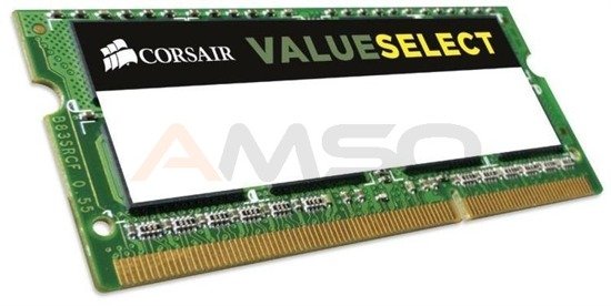 Pamięć DDR3 Corsair ValueSelect SODIMM 4GB 1600MHz DDR3L CL11 1,35V Low Voltage - otwarte opakowanie
