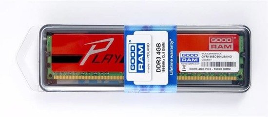 Pamięć DDR3 GOODRAM PLAY 4GB 1866MHz PC3-15000 9-11-9-28 512x8 Red