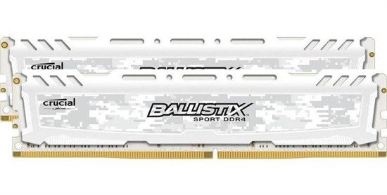 Pamięć DDR4 Crucial Ballistix Sport 16GB (2x8GB) 2666MHz CL16 1,2V White