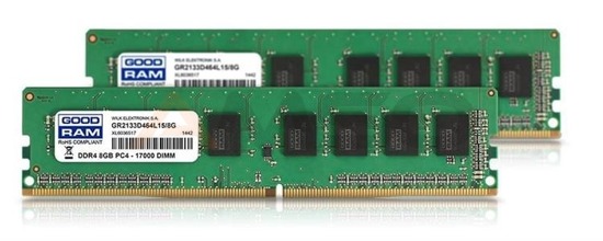 Pamięć DDR4 GOODRAM 16GB(2x8GB) PC4-17000 (2133MHz) CL15 DUAL CHANNEL KIT 512x8