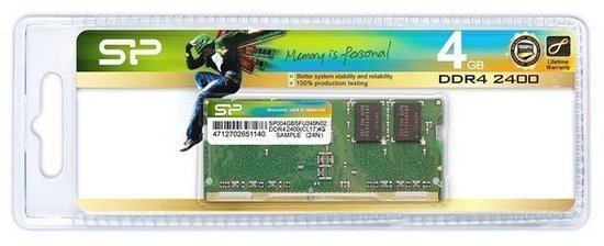 Pamięć DDR4 SODIMM Silicon Power 4GB 2400MHz CL17 1,2V 512Mx8 260pin